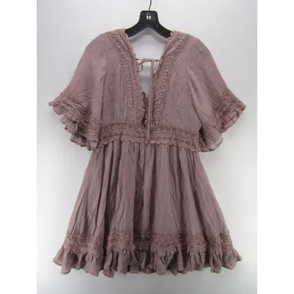 Bluivy Dress Large Fit Flare Ruffle Crochet Boho Pullover NEW - Picture 8 of 13